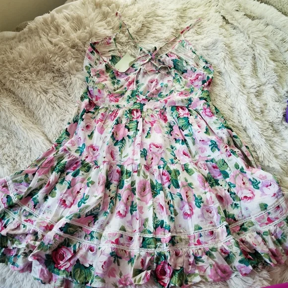 Anthropologie Eloise Lila Chemise floral dress SM - Picture 3 of 6